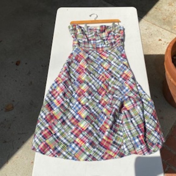 J. Crew Dresses & Skirts - j CREW Strapless Plaid Dress